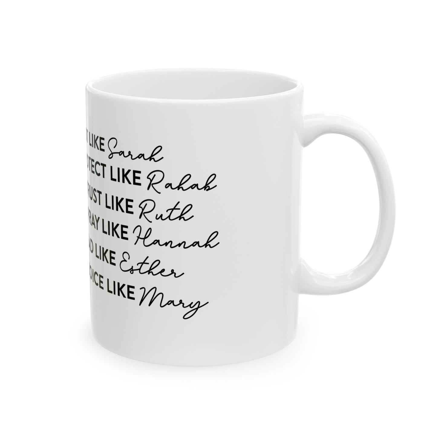 Christian Ceramic Mug | Women of the Bible | Christian coffee cup | Christian gifts