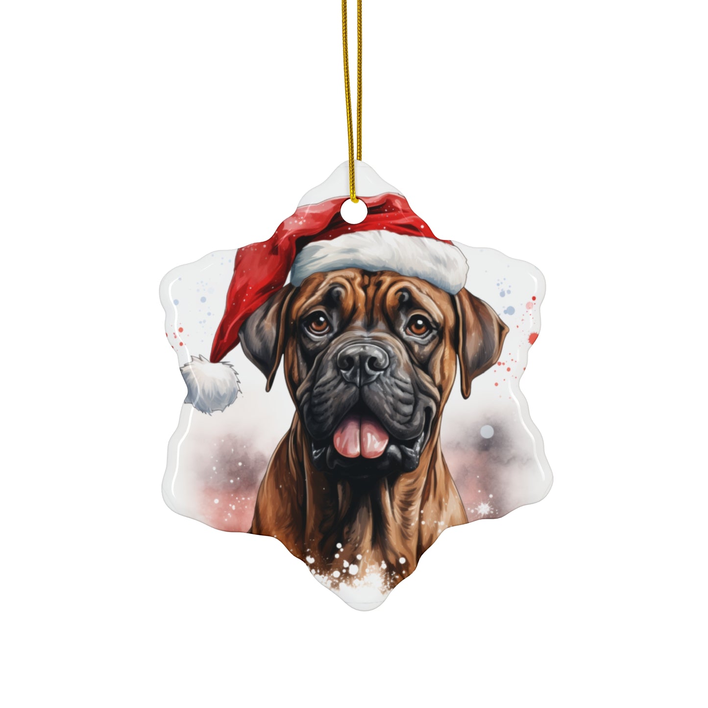 Boxer Christmas Ornament