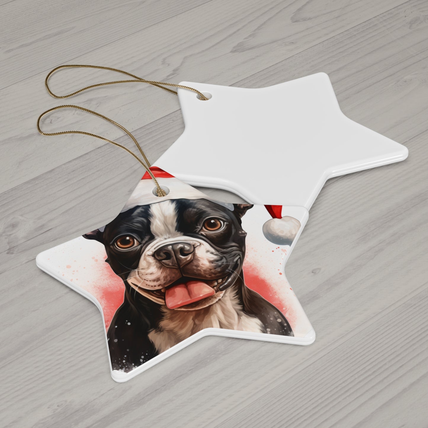 Boston Terrier Christmas Ornament