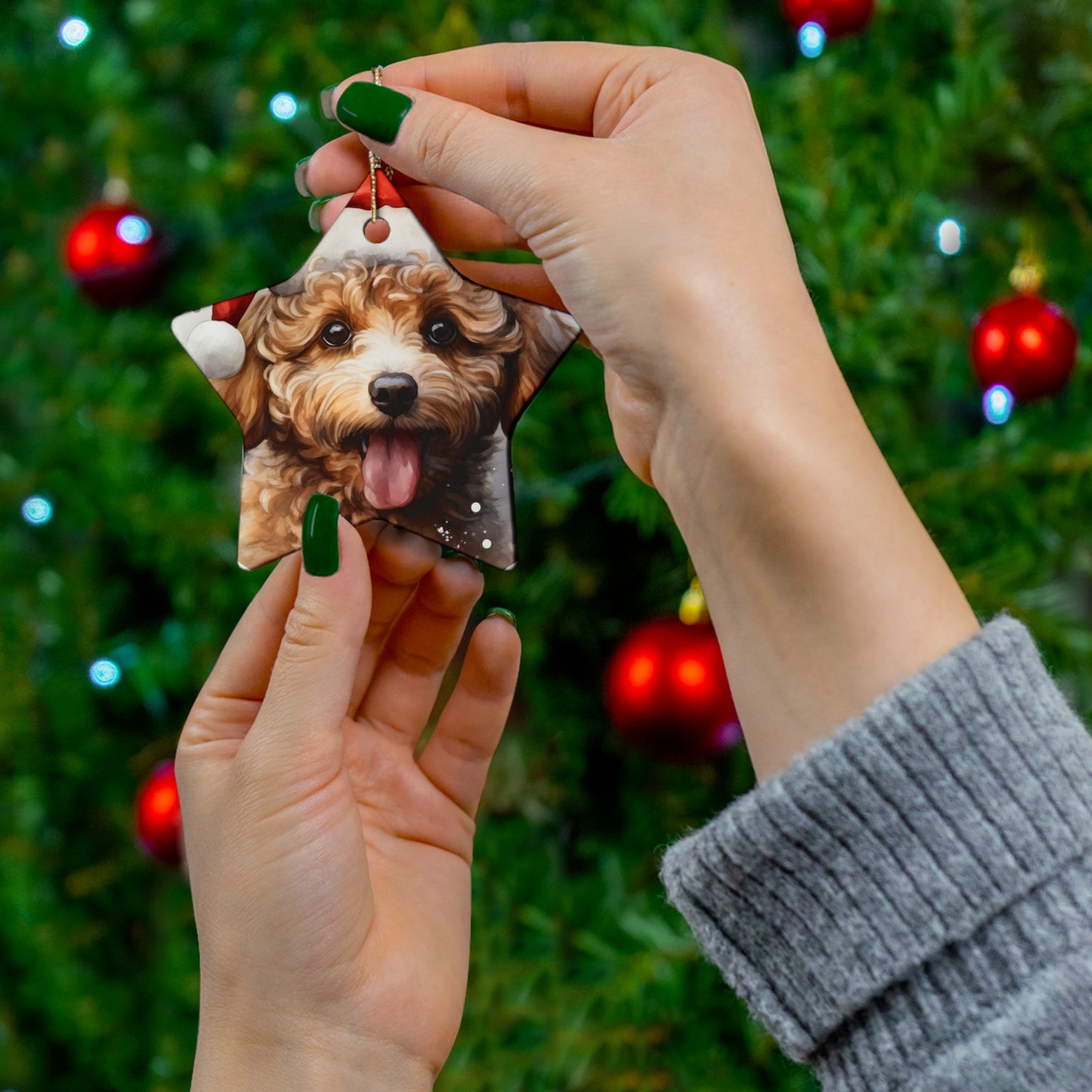 Golden Doodle Christmas Ornament