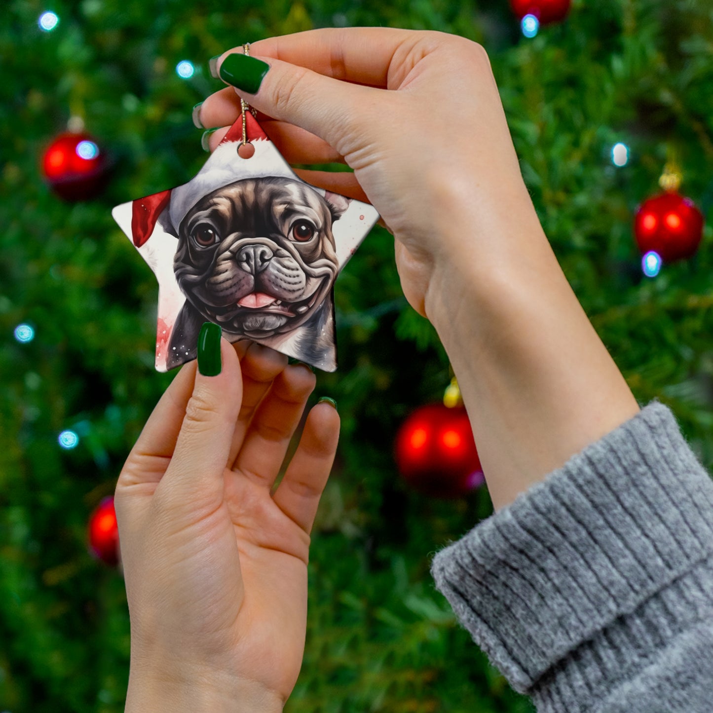 Pug Christmas Ornament