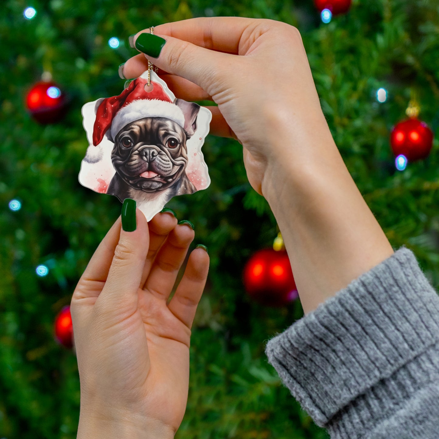 Pug Christmas Ornament