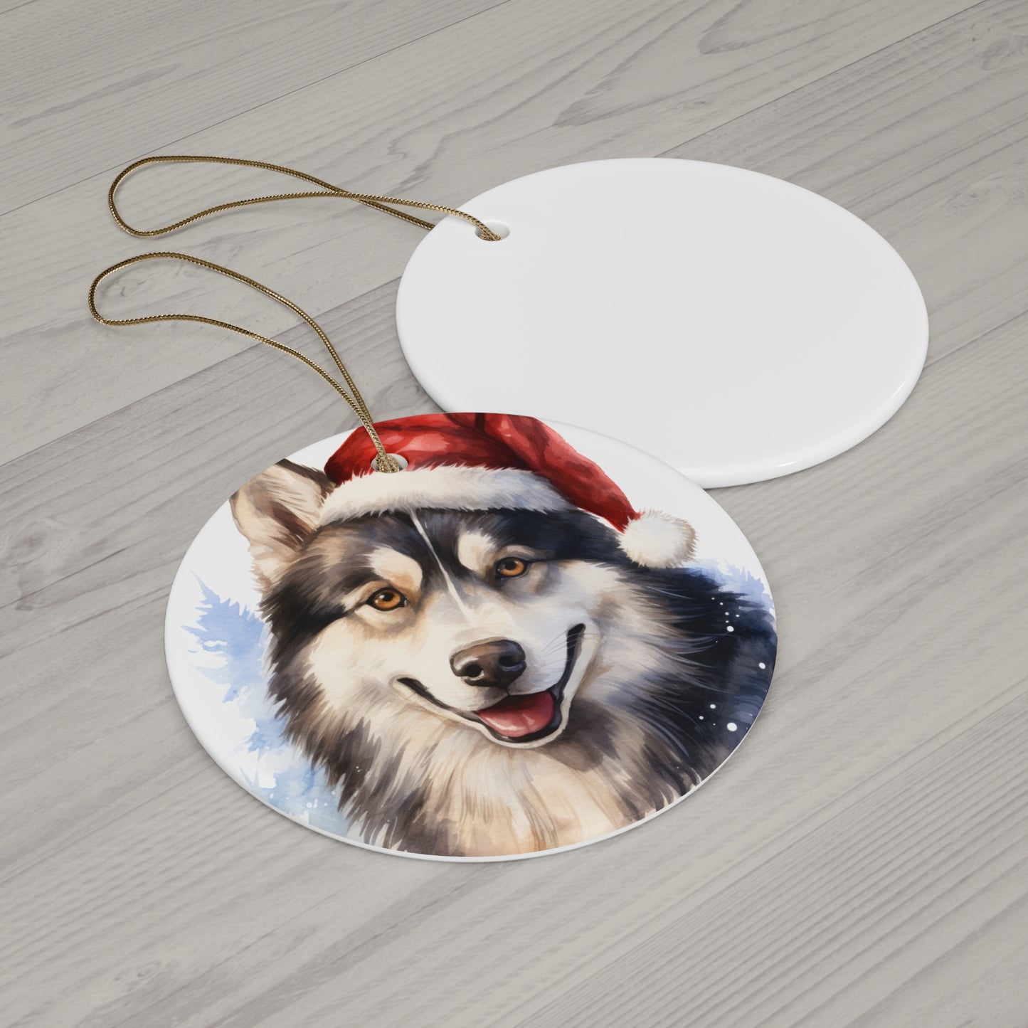 Husky Christmas Ornament