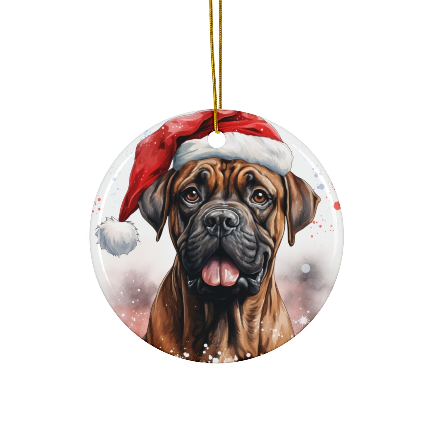 Boxer Christmas Ornament