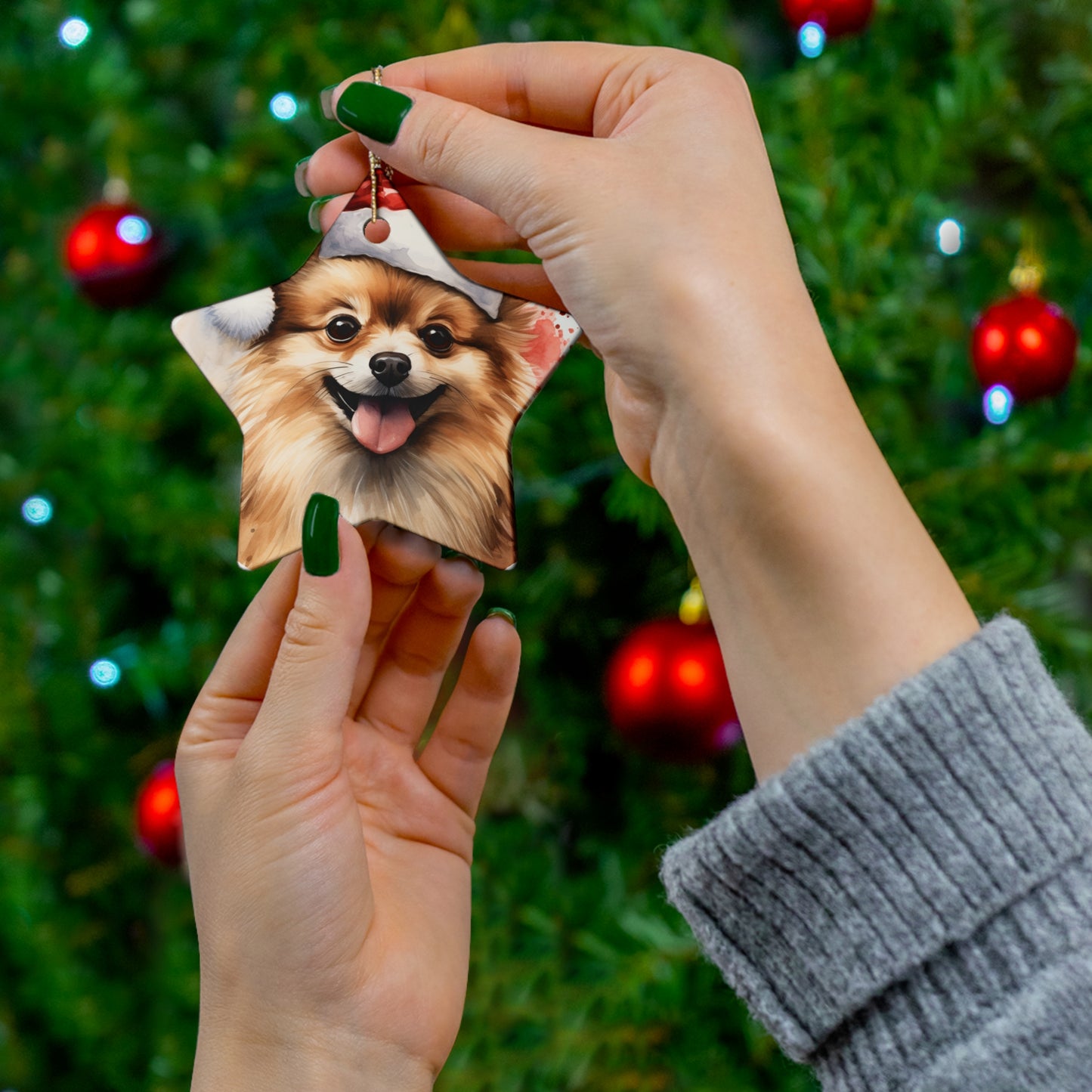 Pomeranian Christmas Ornament