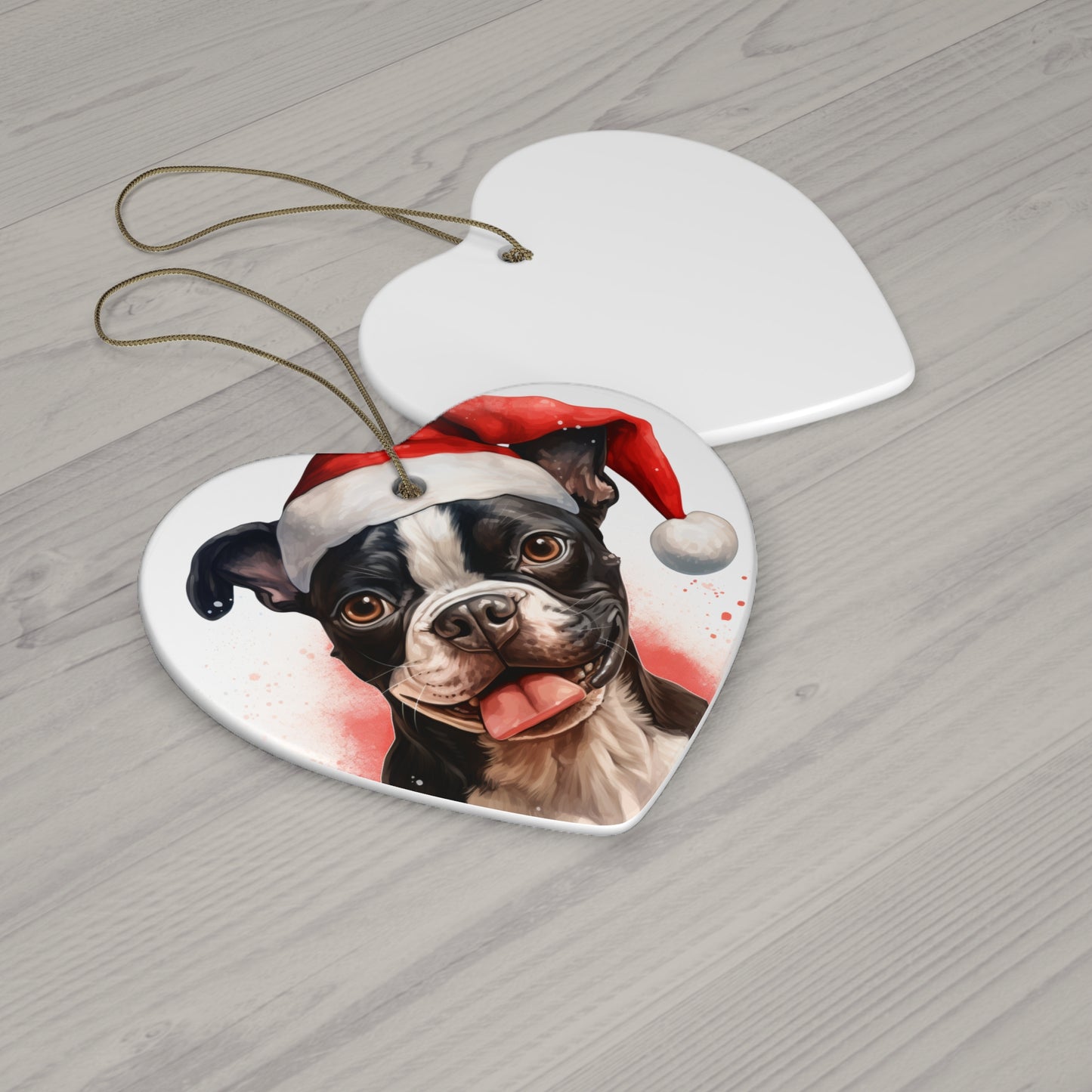 Boston Terrier Christmas Ornament