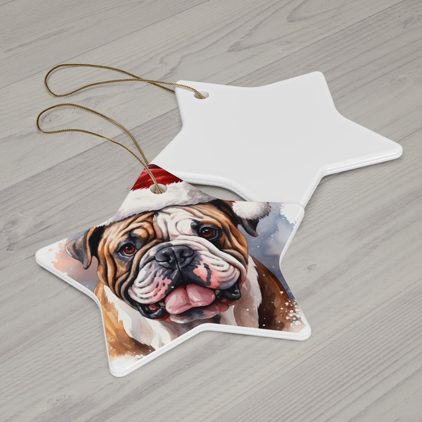 Bulldog Christmas Ornament