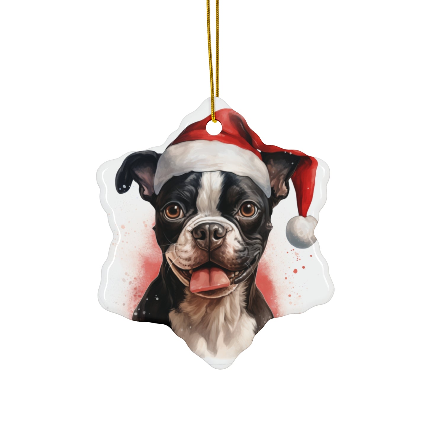 Boston Terrier Christmas Ornament