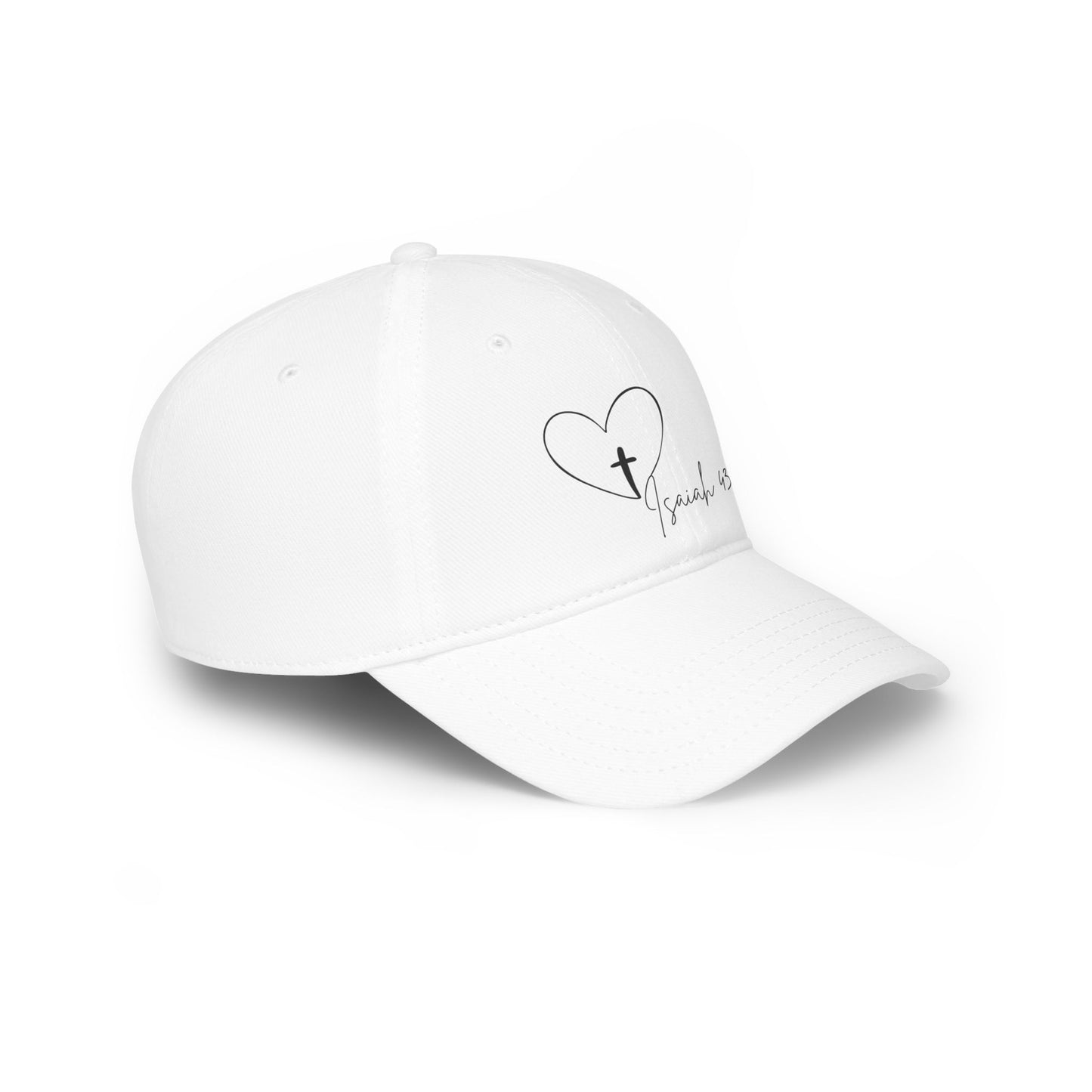 Christian Baseball Cap - Isaiah 43:1 Cross Heart