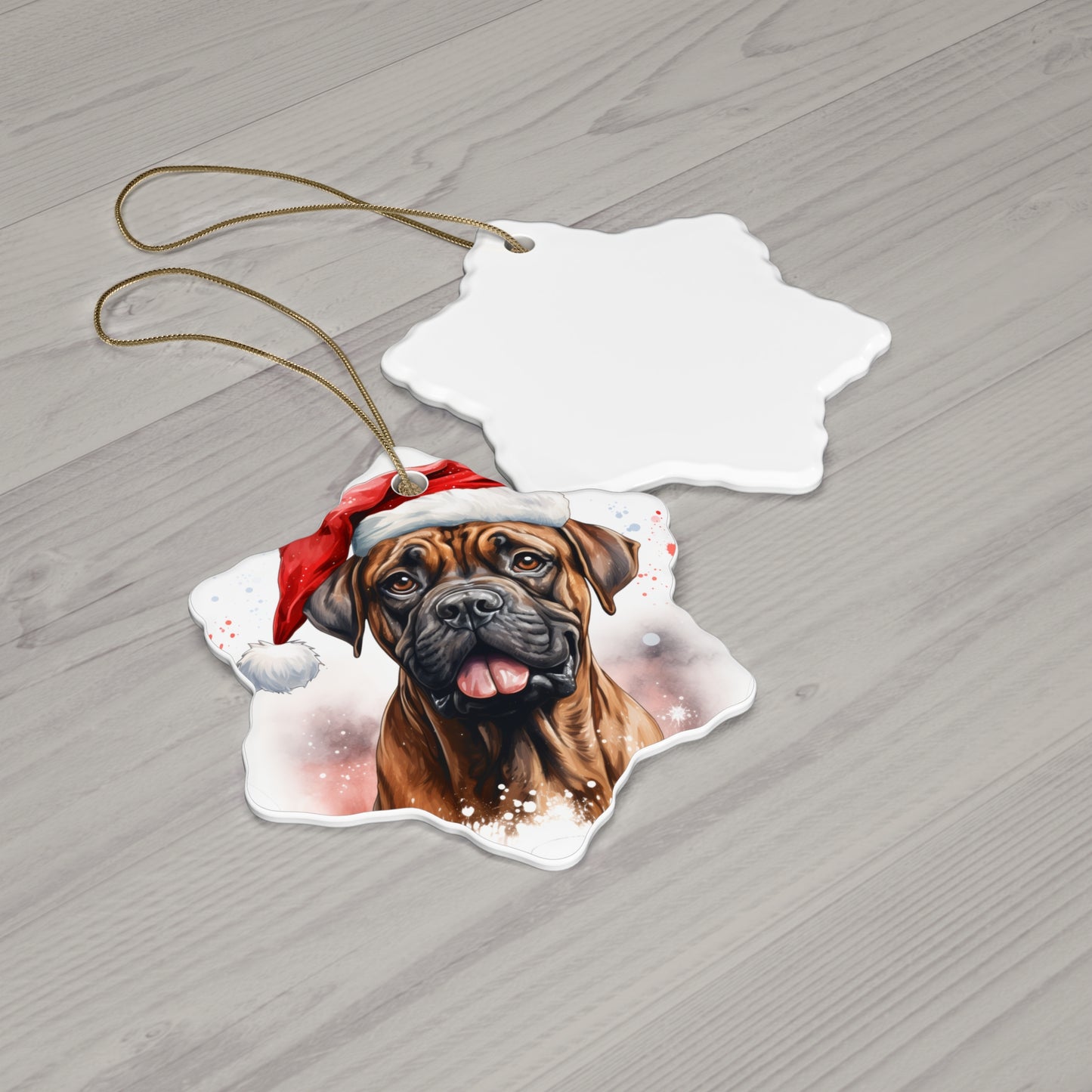 Boxer Christmas Ornament