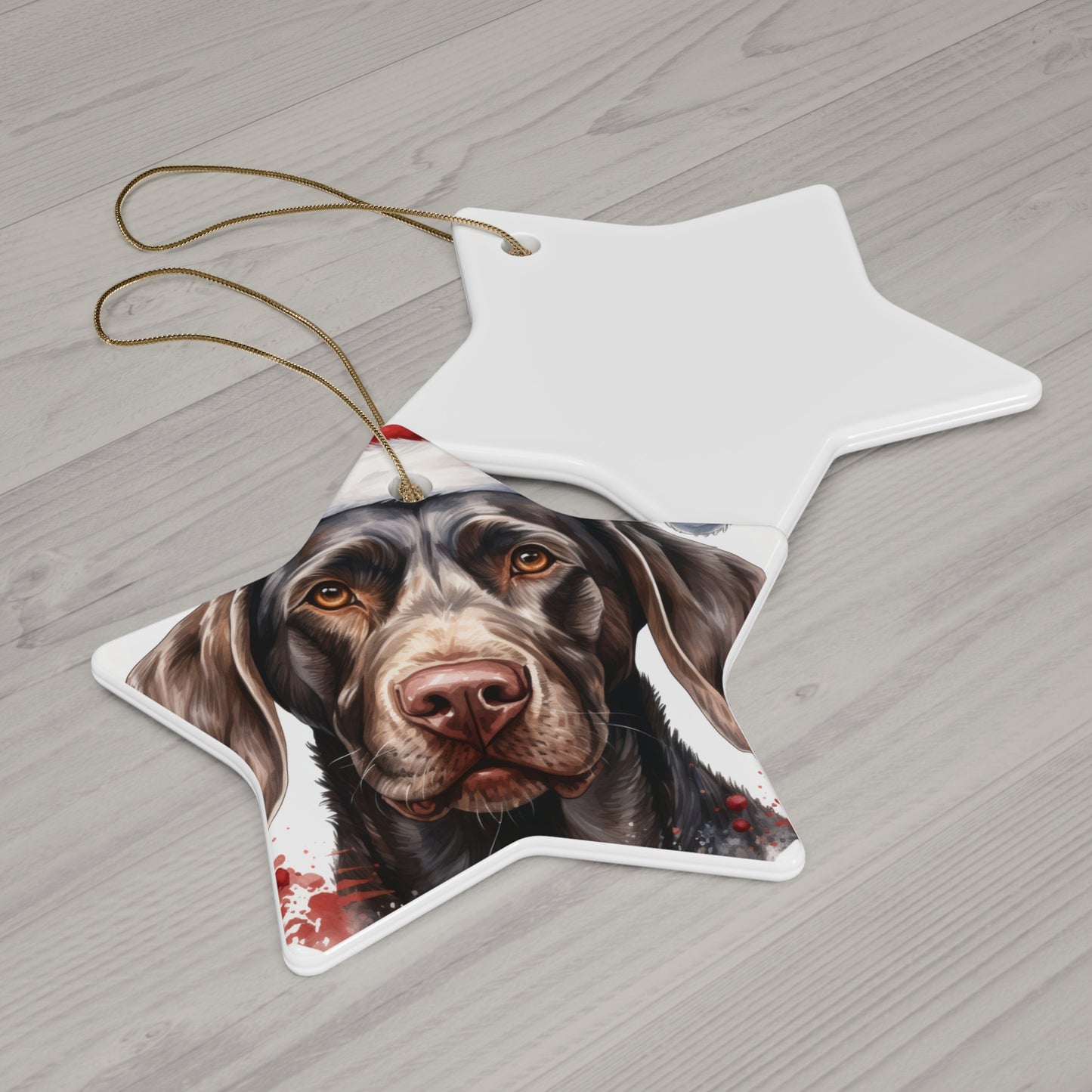 Chocolate Lab Christmas Ornament