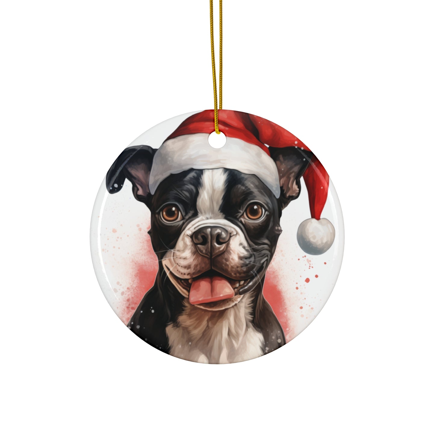 Boston Terrier Christmas Ornament