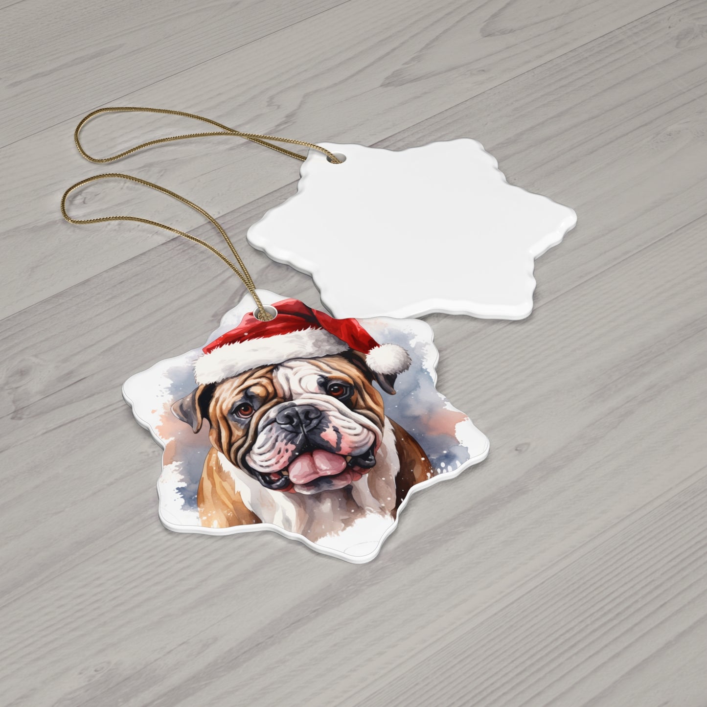 Bulldog Christmas Ornament