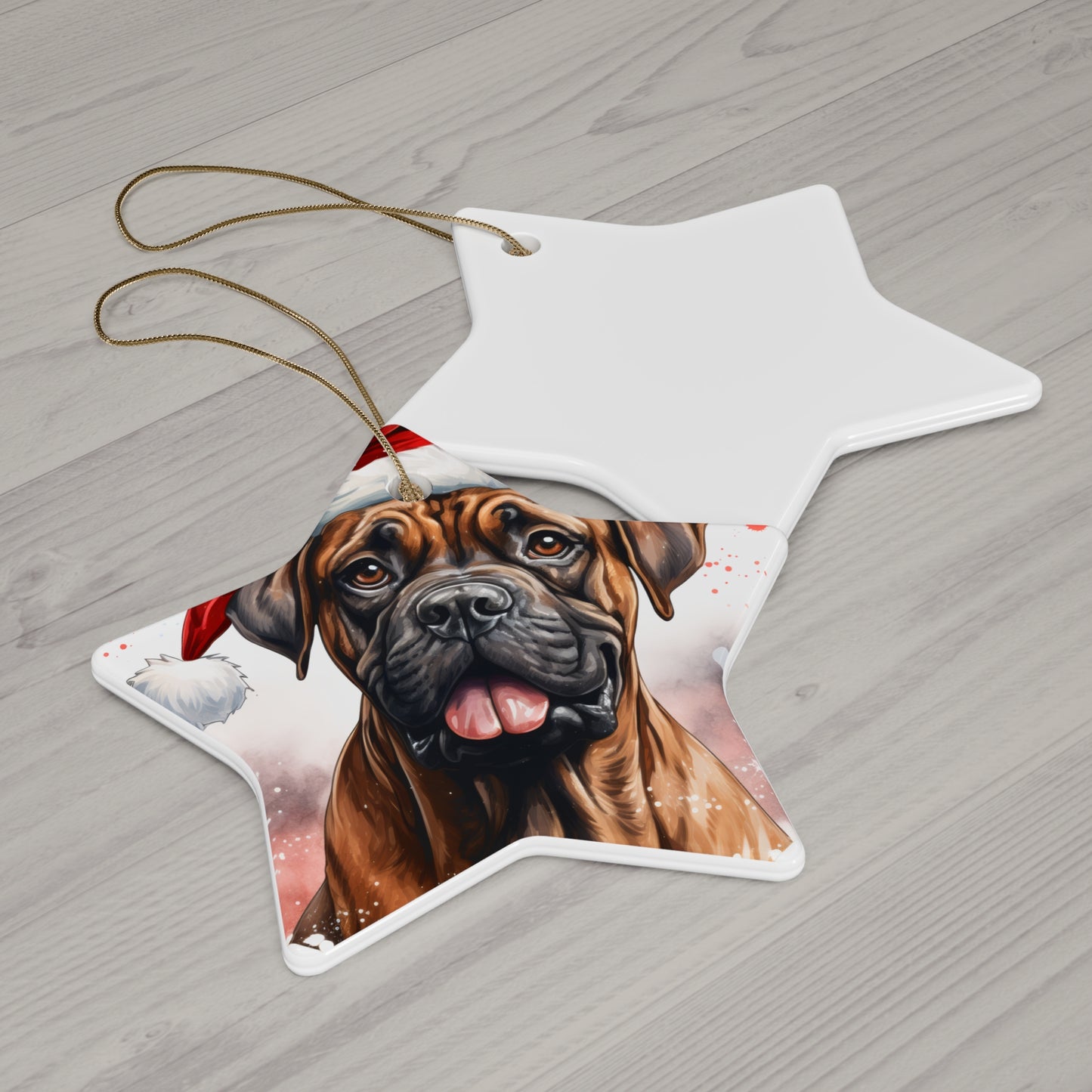 Boxer Christmas Ornament