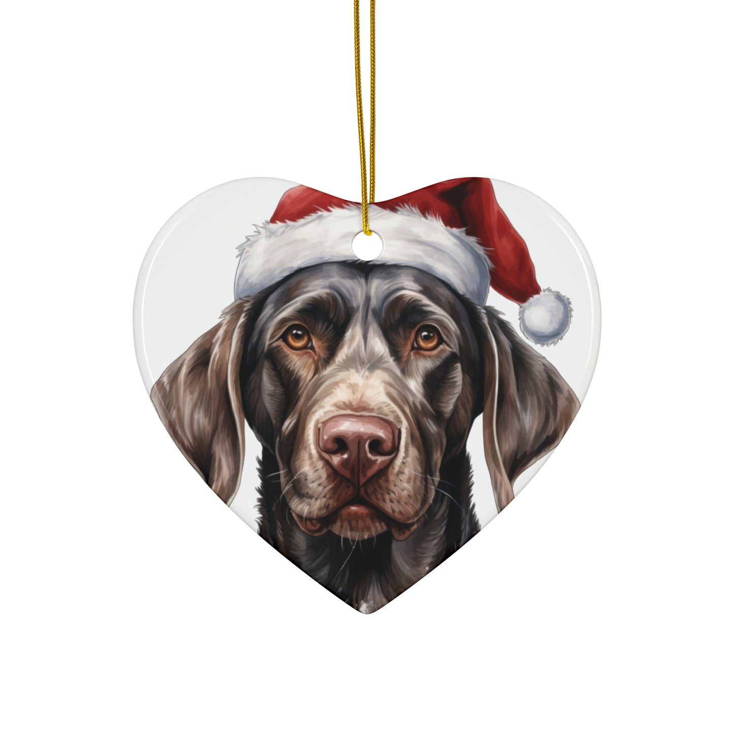 Chocolate Lab Christmas Ornament