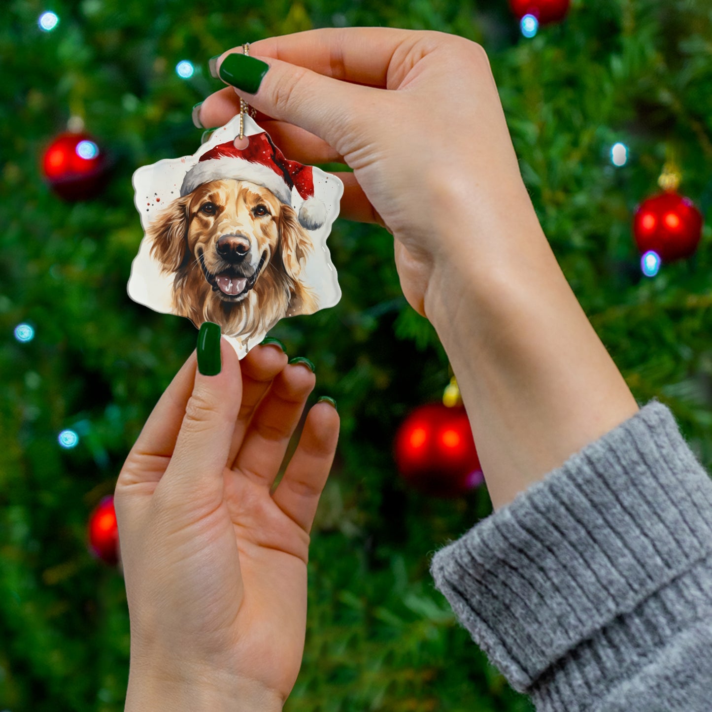 Golden Retriever Christmas Ornament