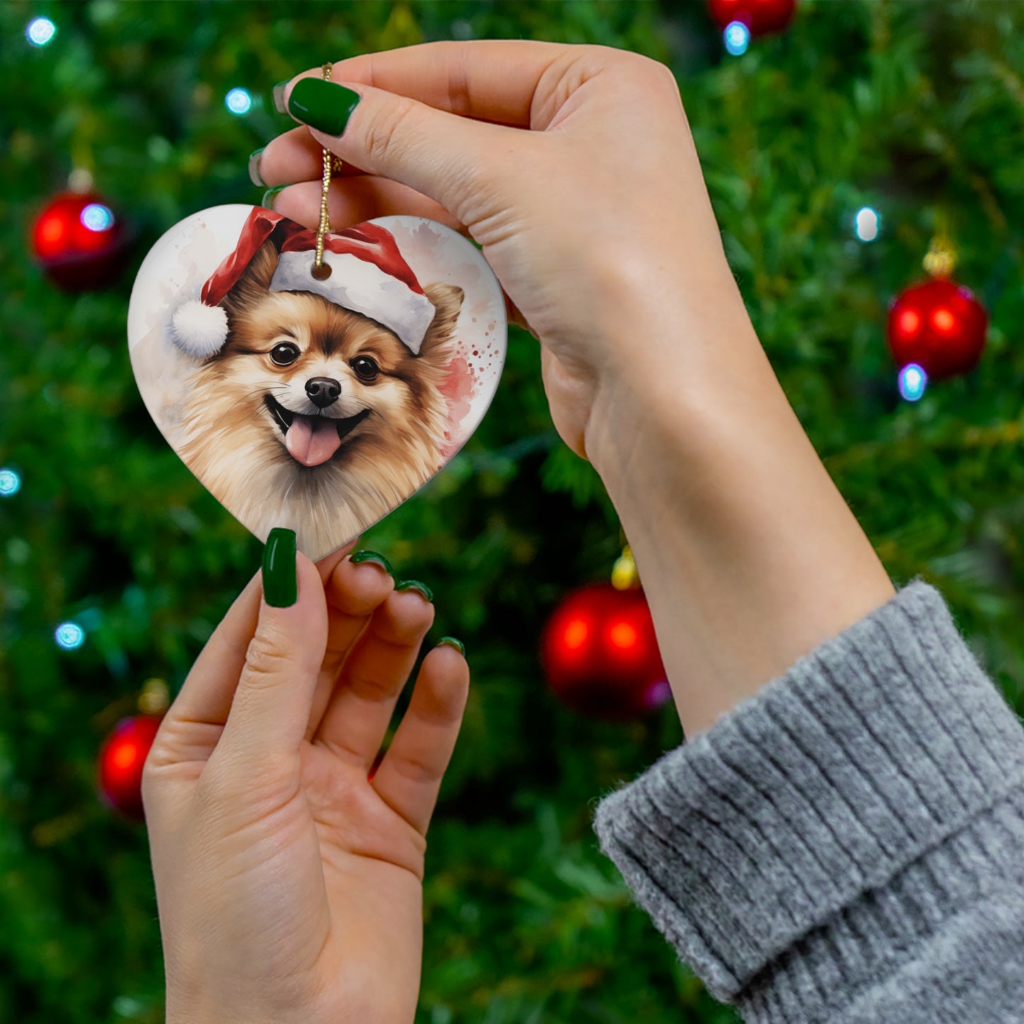 Pomeranian Christmas Ornament