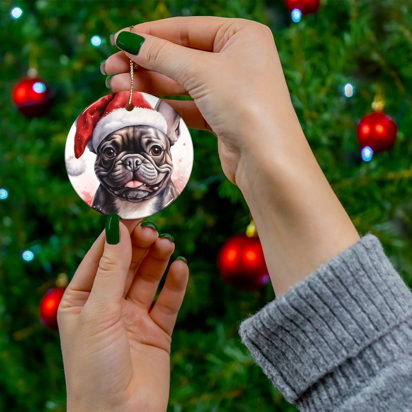 Pug Christmas Ornament