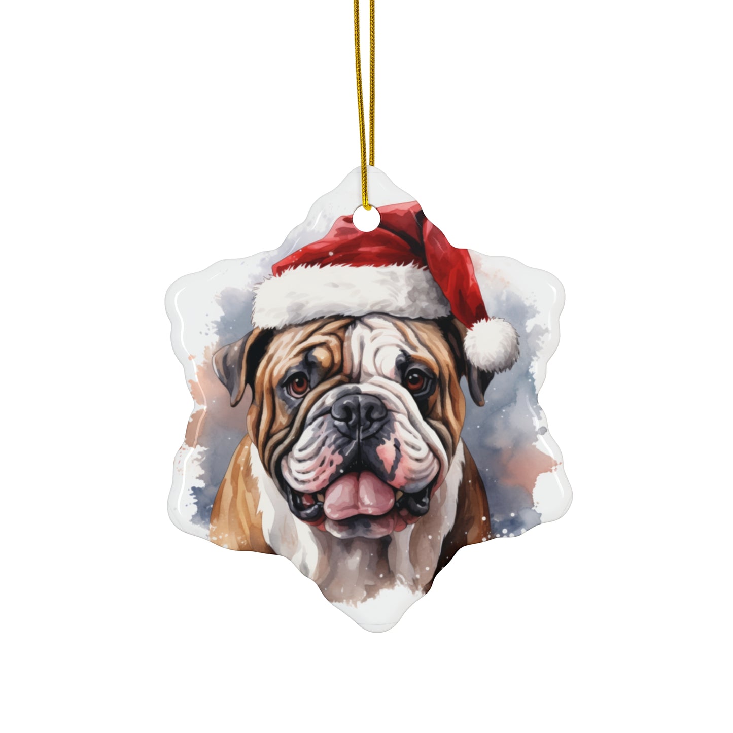 Bulldog Christmas Ornament