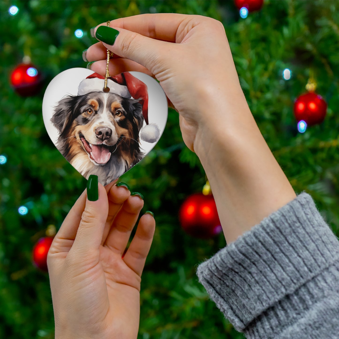 Border Collie Christmas Ornament