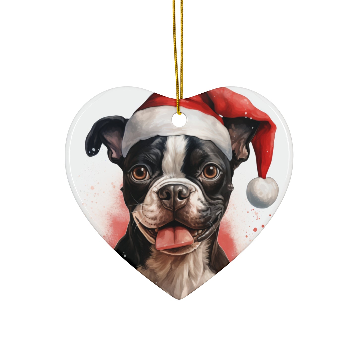 Boston Terrier Christmas Ornament