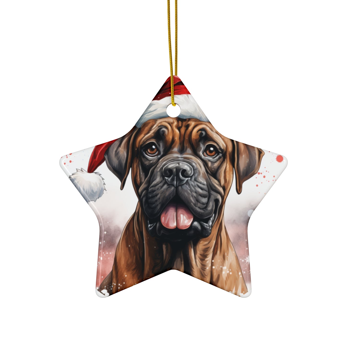 Boxer Christmas Ornament