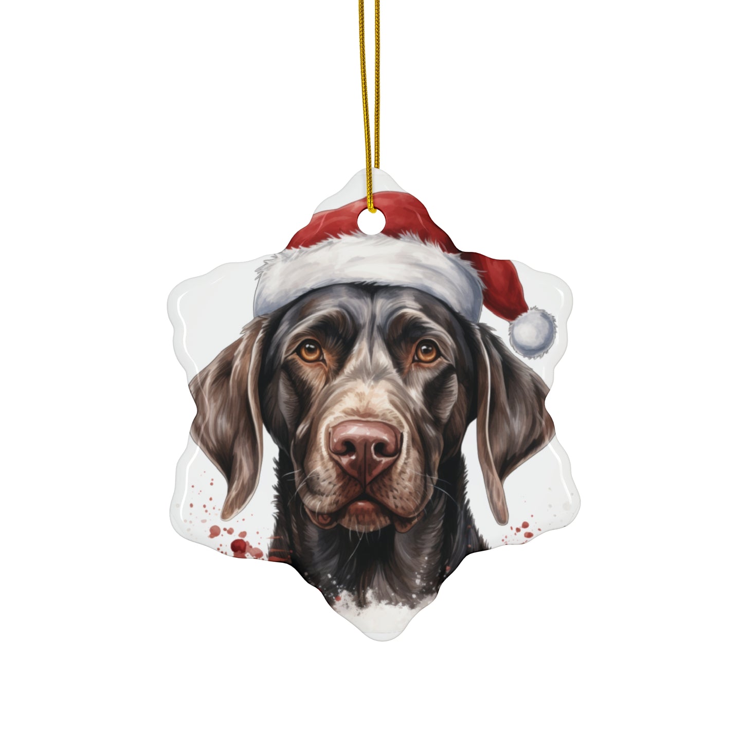 Chocolate Lab Christmas Ornament