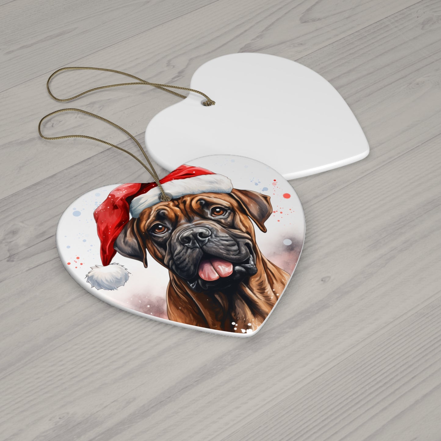 Boxer Christmas Ornament