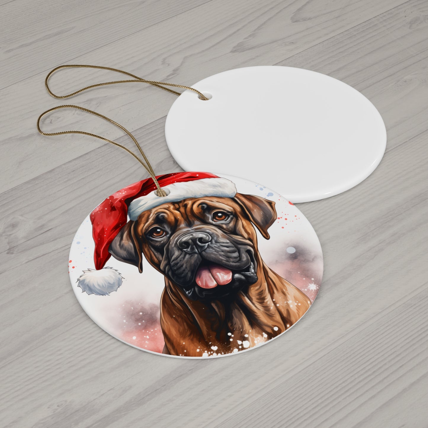 Boxer Christmas Ornament