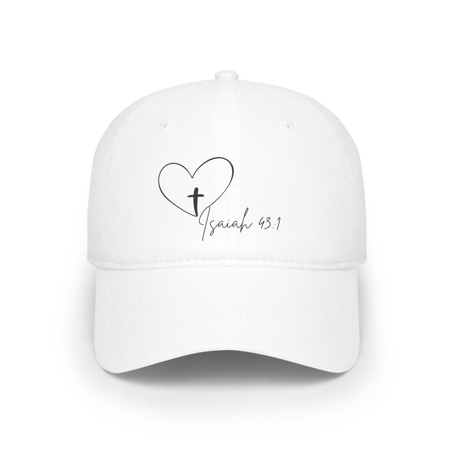 Christian Baseball Cap - Isaiah 43:1 Cross Heart