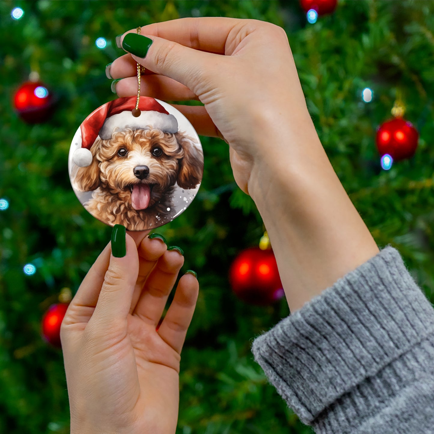 Golden Doodle Christmas Ornament