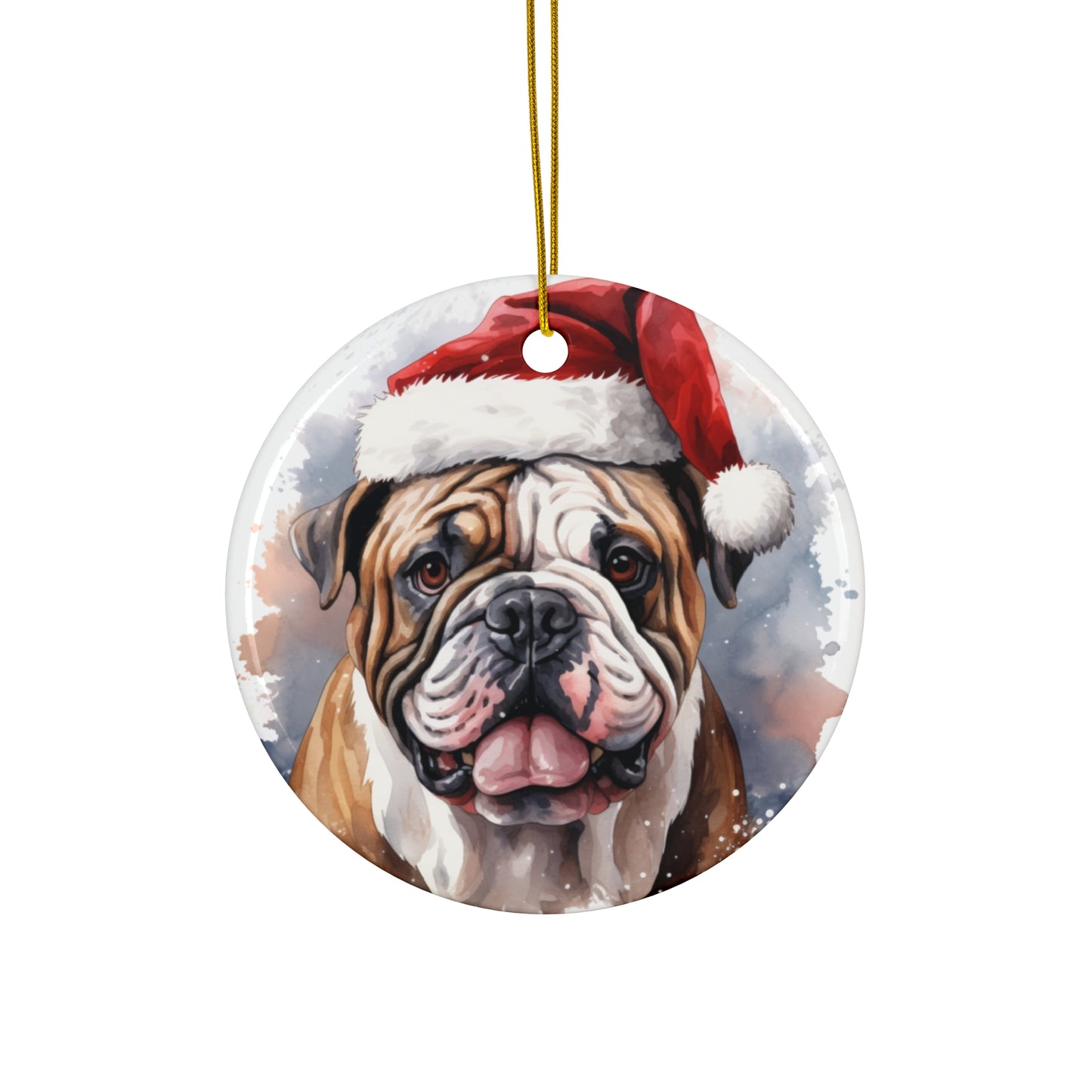 Bulldog Christmas Ornament