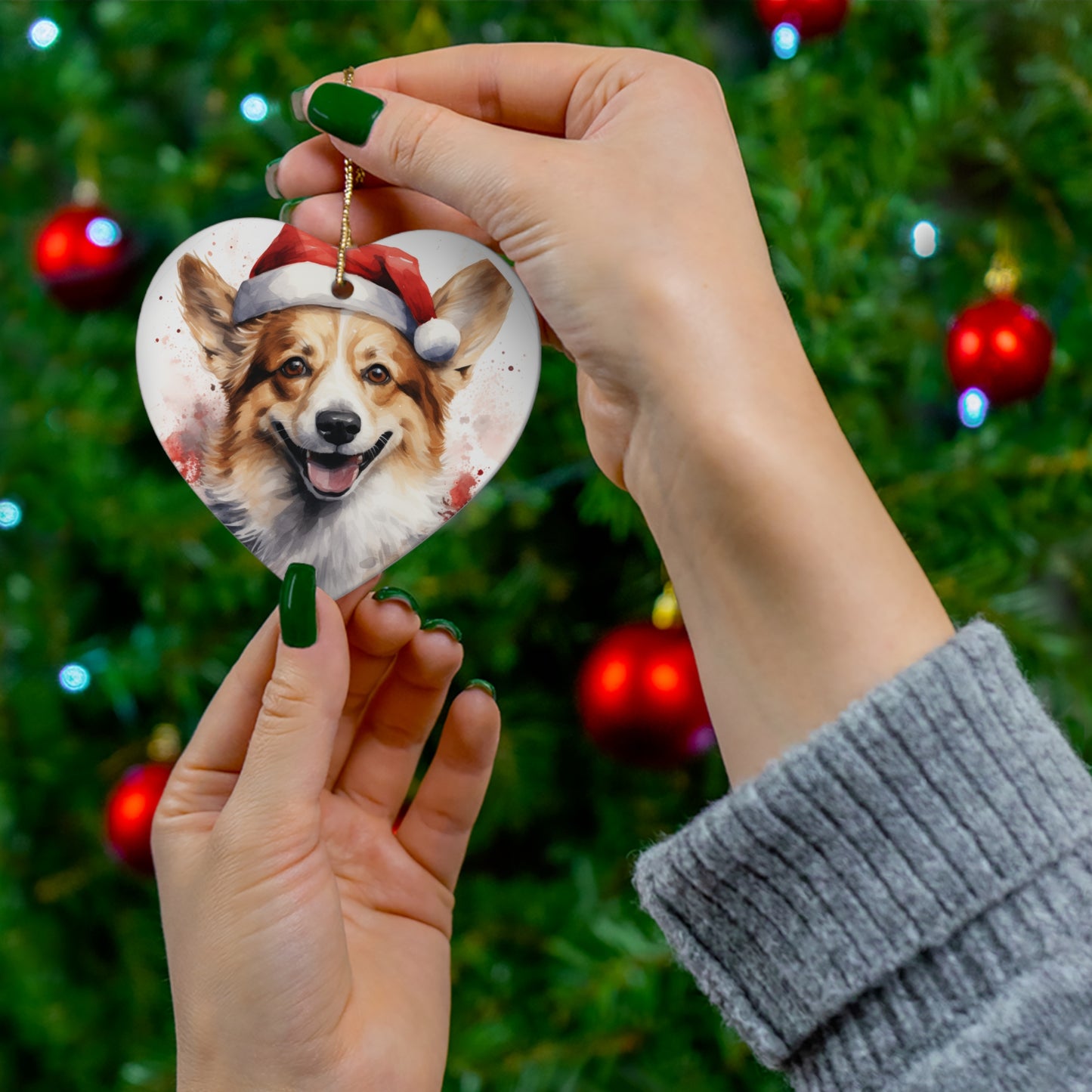 Corgi Christmas Ornament