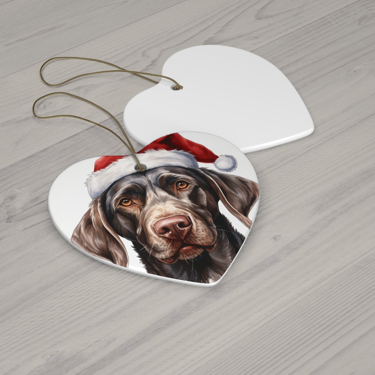 Chocolate Lab Christmas Ornament