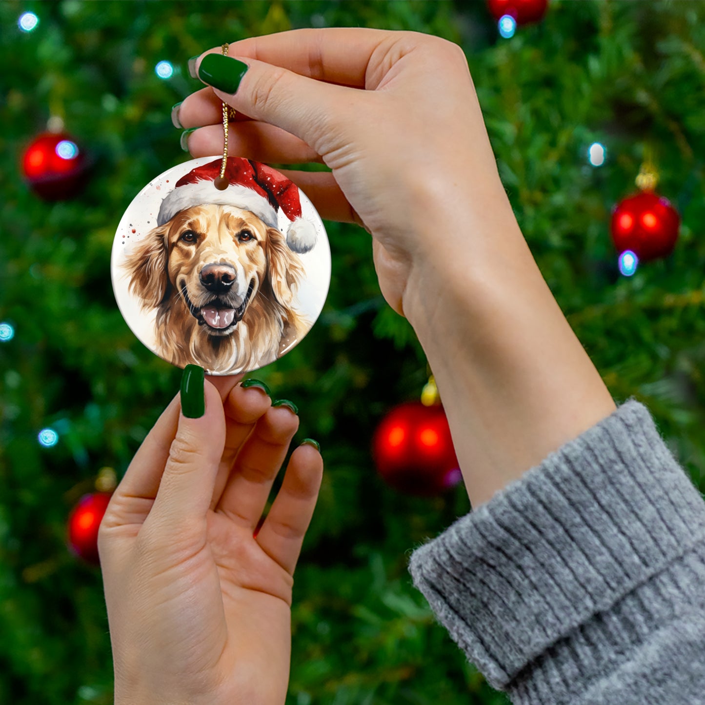 Golden Retriever Christmas Ornament