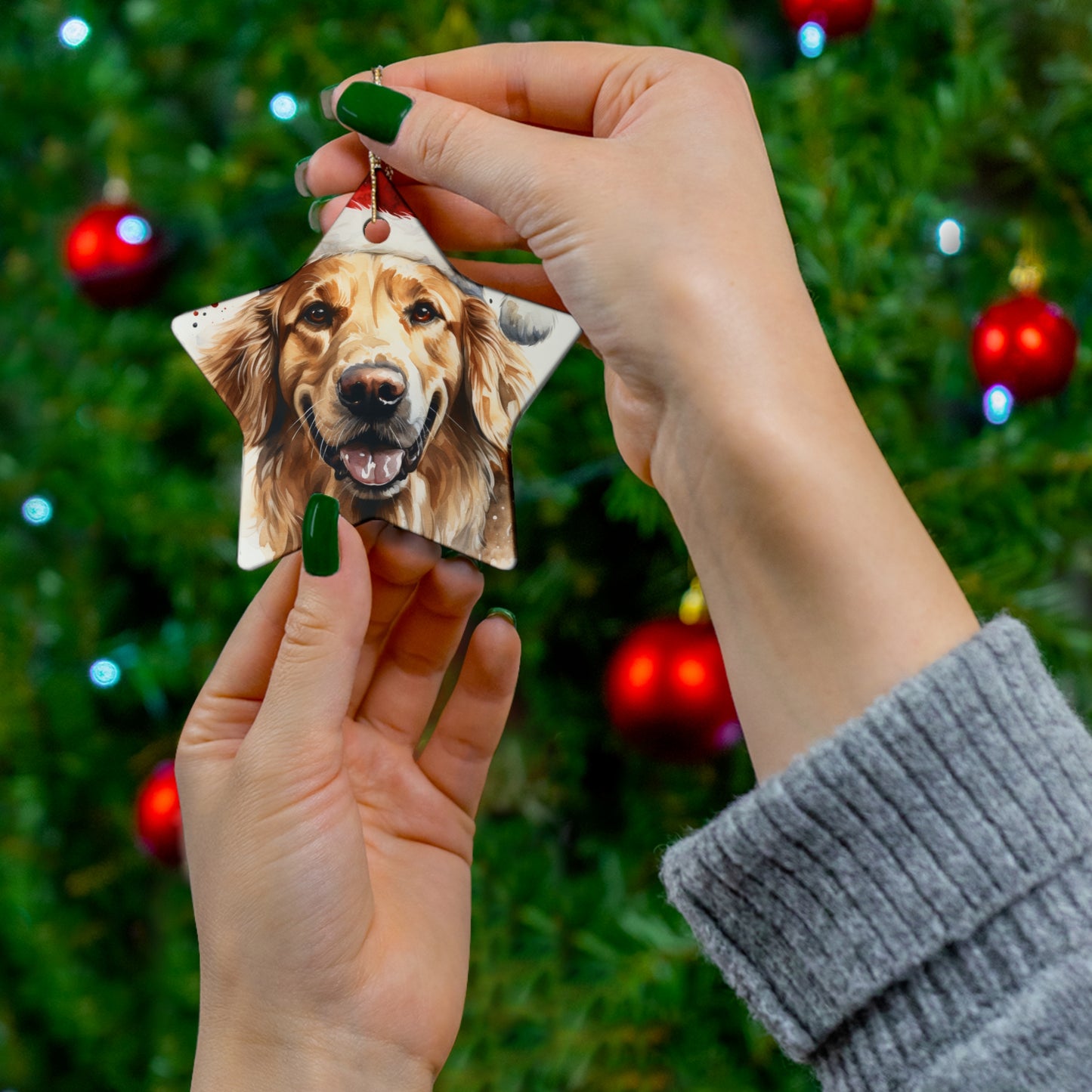 Golden Retriever Christmas Ornament