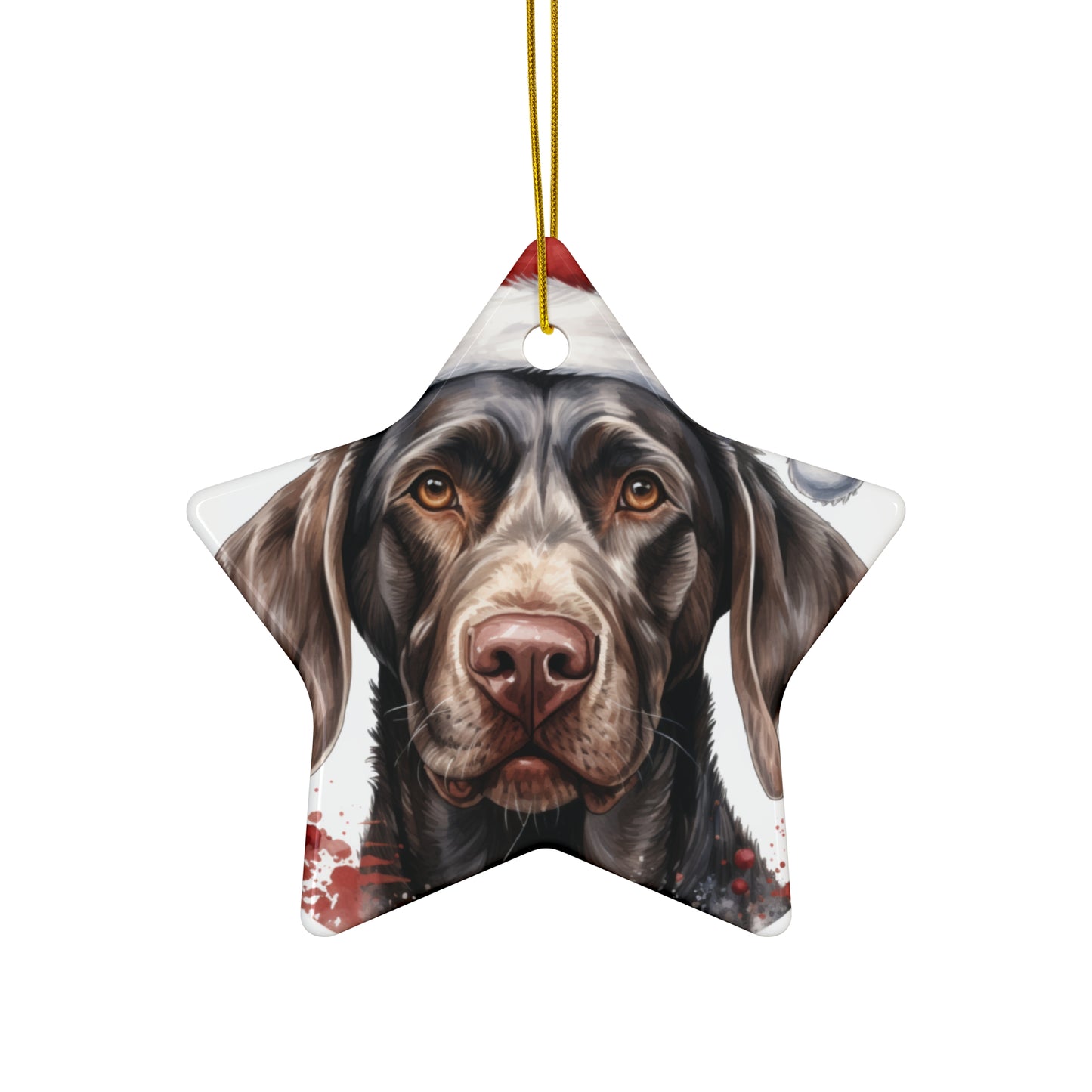 Chocolate Lab Christmas Ornament