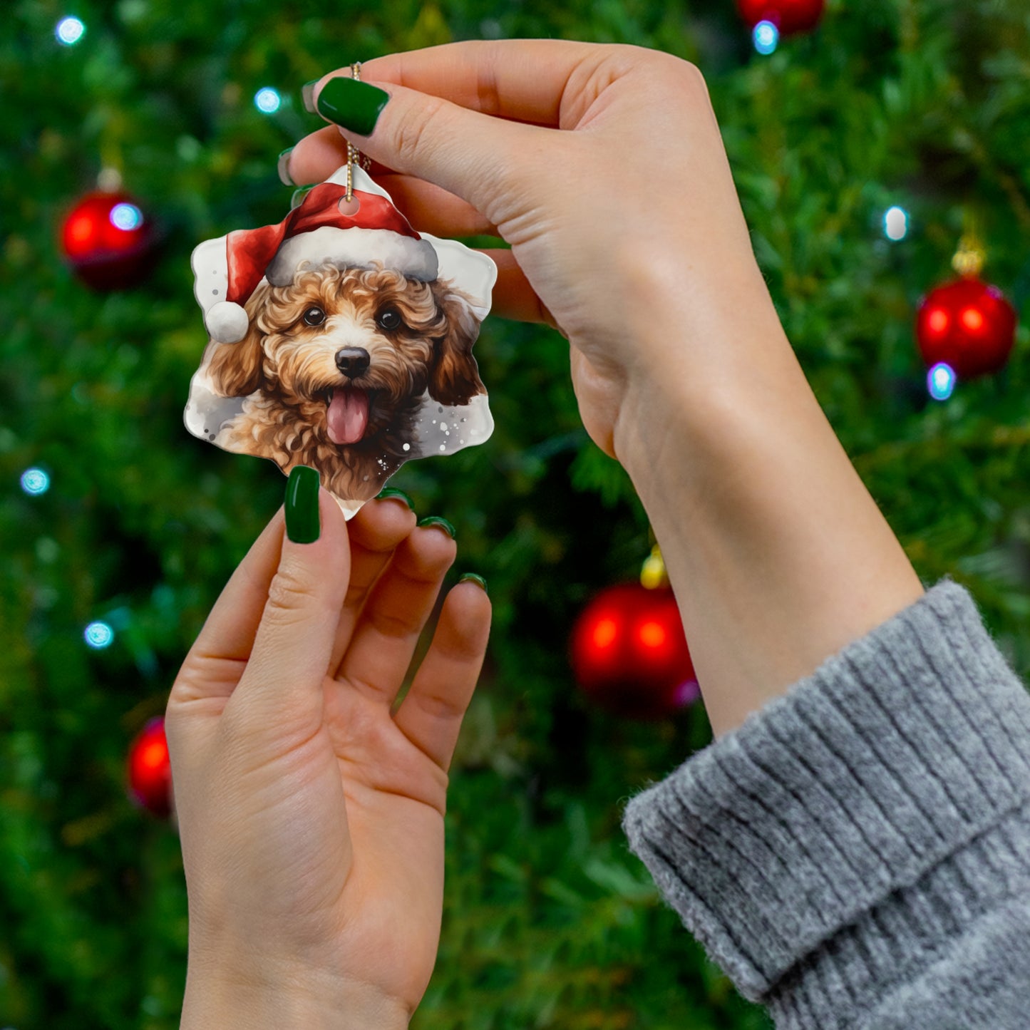 Golden Doodle Christmas Ornament