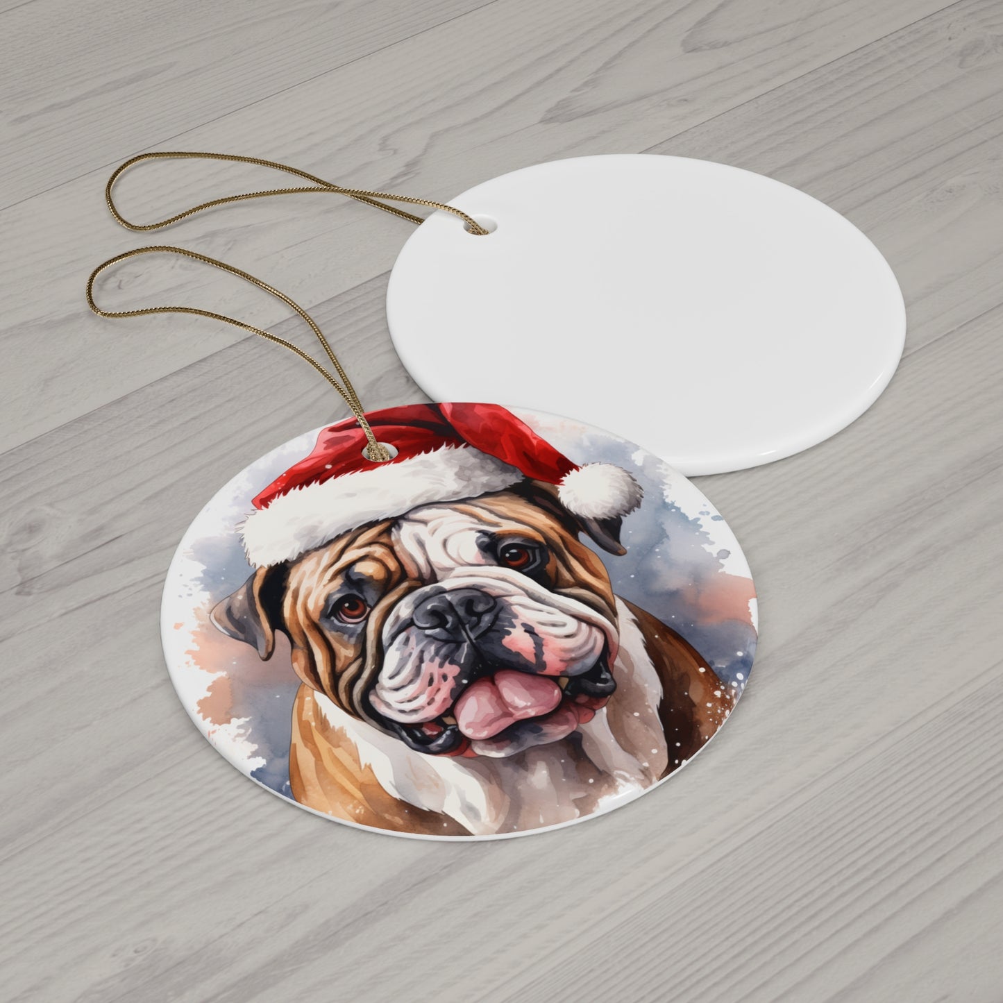 Bulldog Christmas Ornament