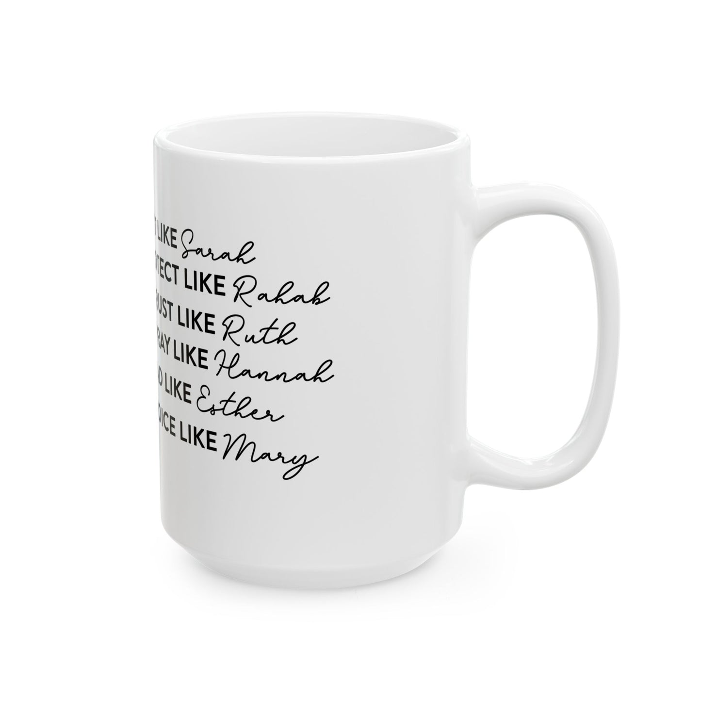 Christian Ceramic Mug | Women of the Bible | Christian coffee cup | Christian gifts