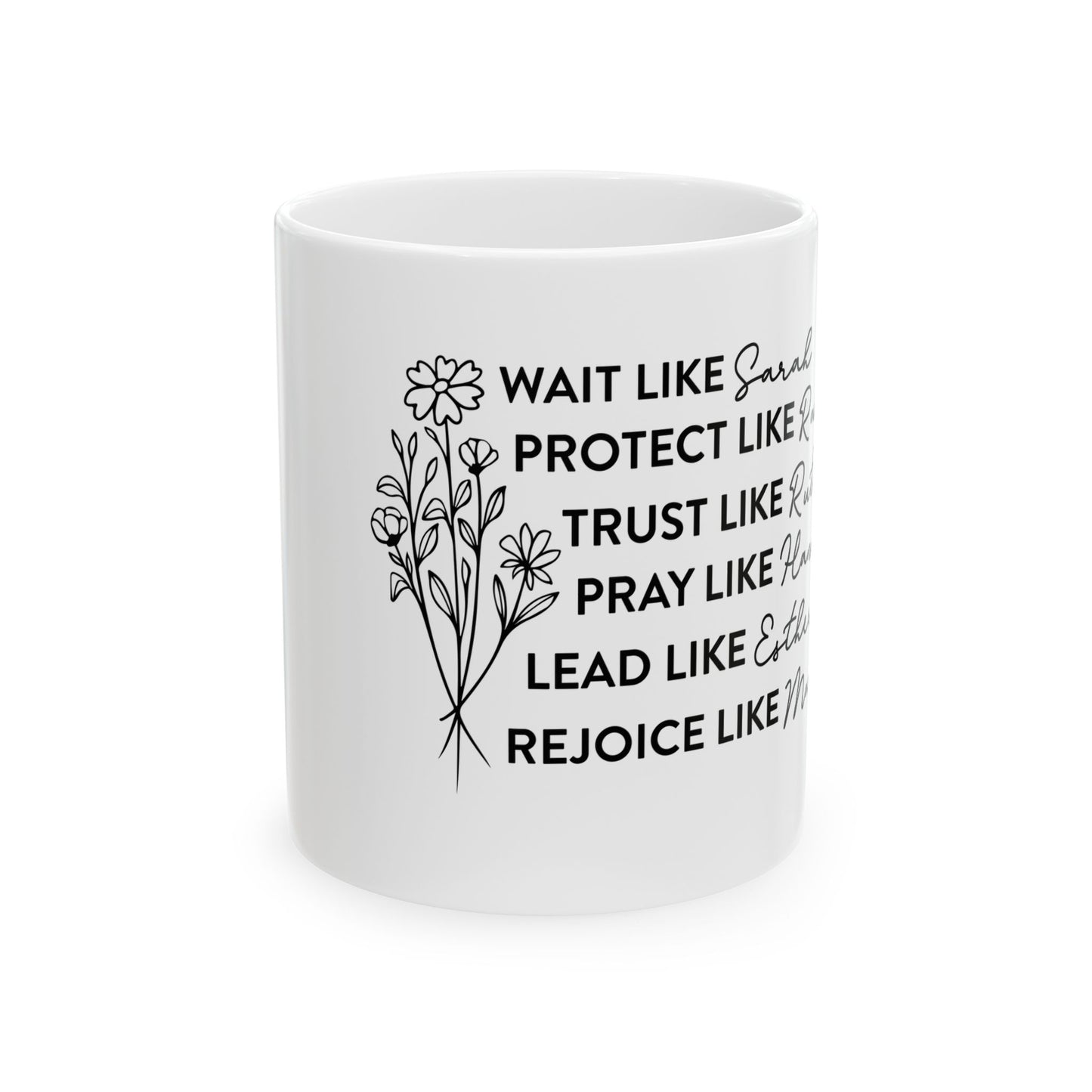 Christian Ceramic Mug | Women of the Bible | Christian coffee cup | Christian gifts