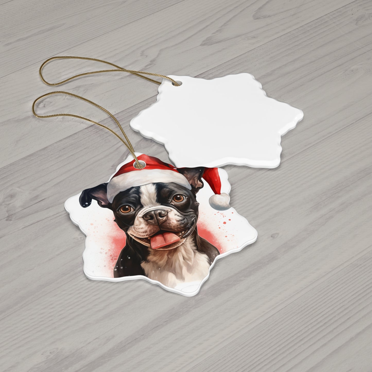 Boston Terrier Christmas Ornament