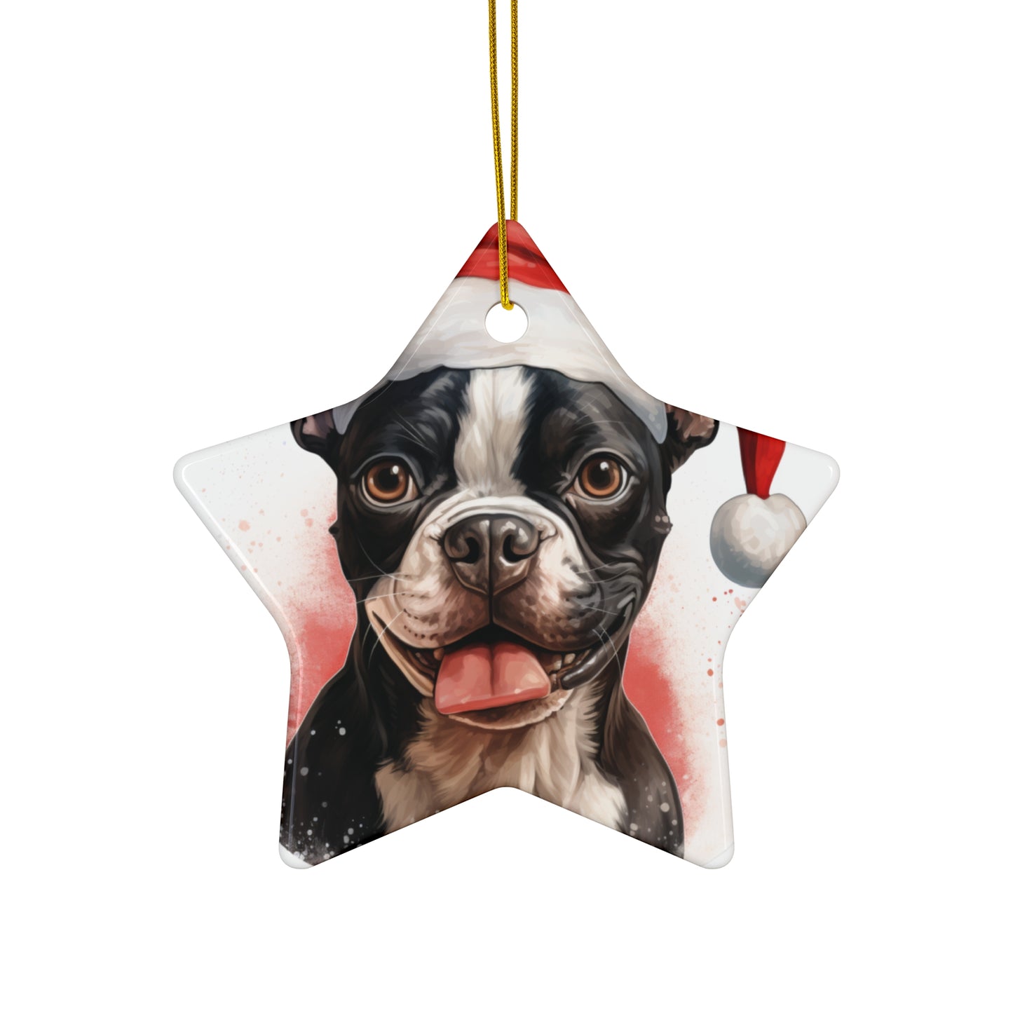 Boston Terrier Christmas Ornament