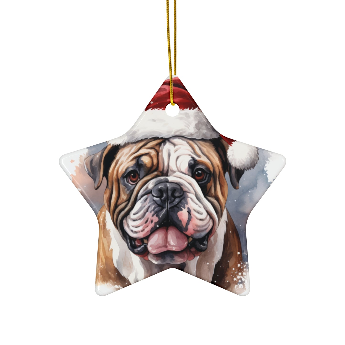 Bulldog Christmas Ornament